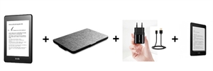 eBookReader pakketilbud Amazon Kindle Paperwhite 4 + cover + opladersæt + skærmbeskyttelse